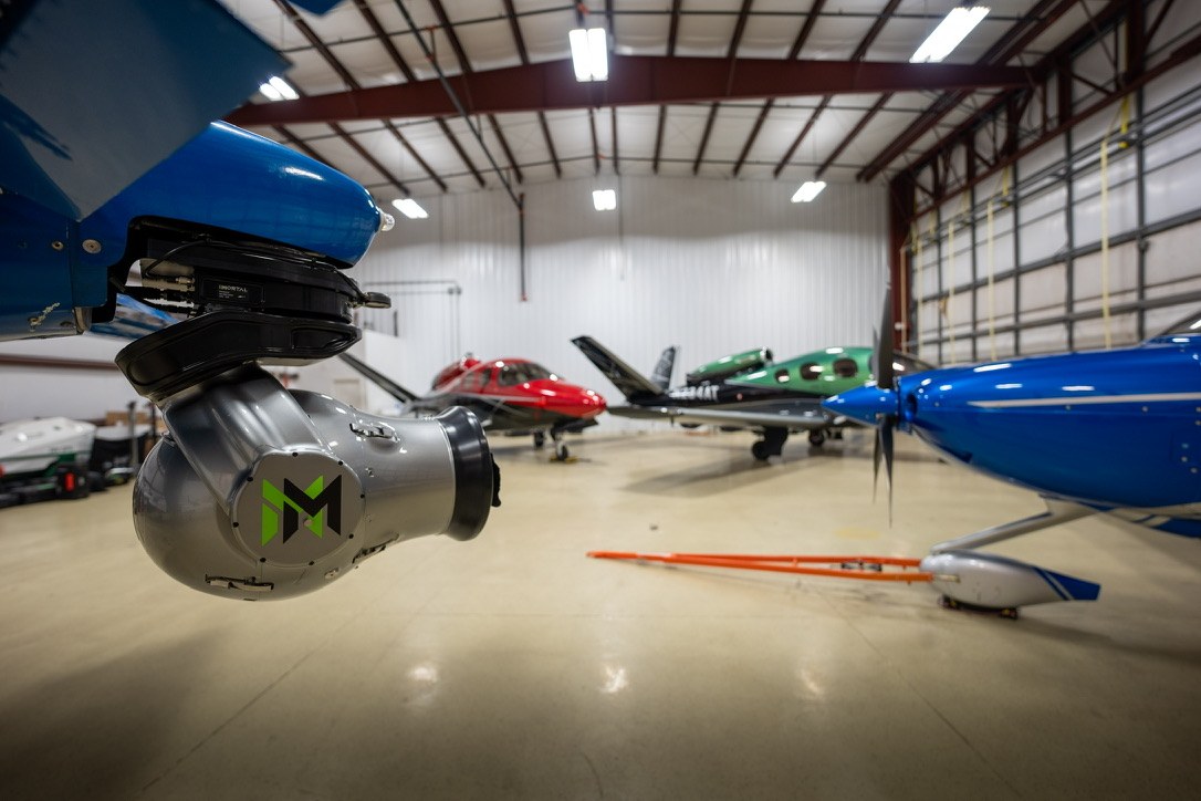 Camera gimbal in the hangar