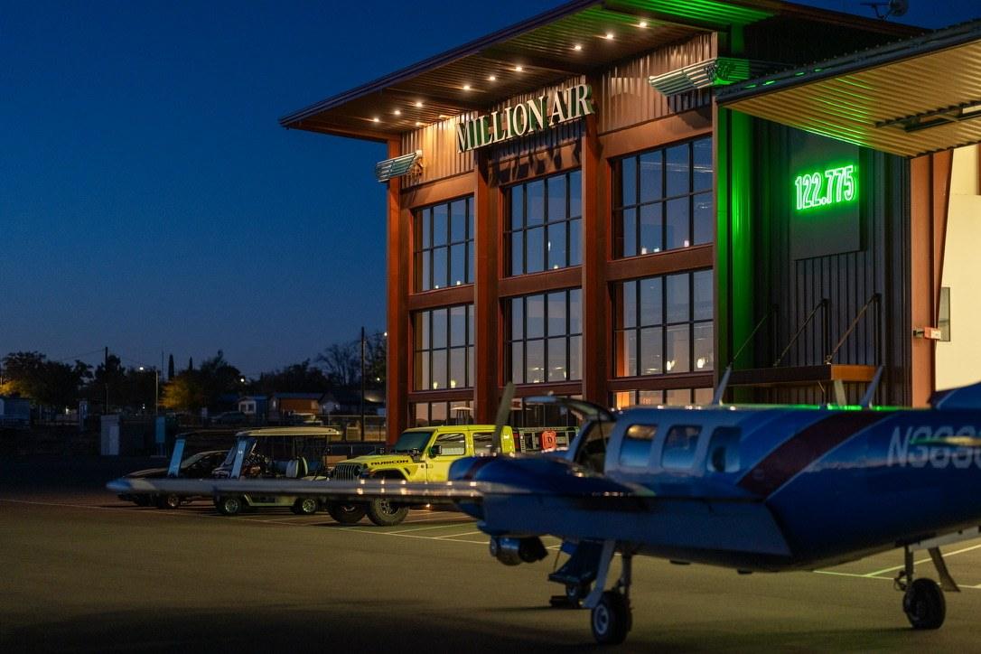 On the ramp at night