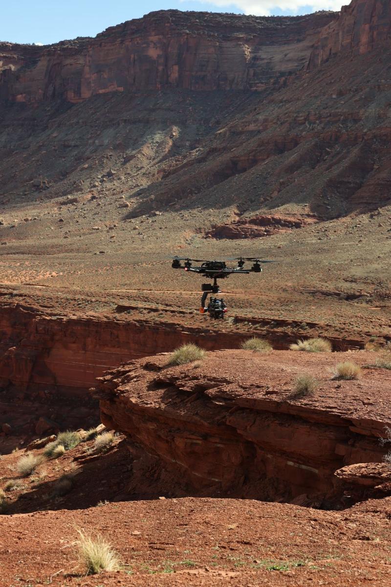 The Alta X over a canyon rim