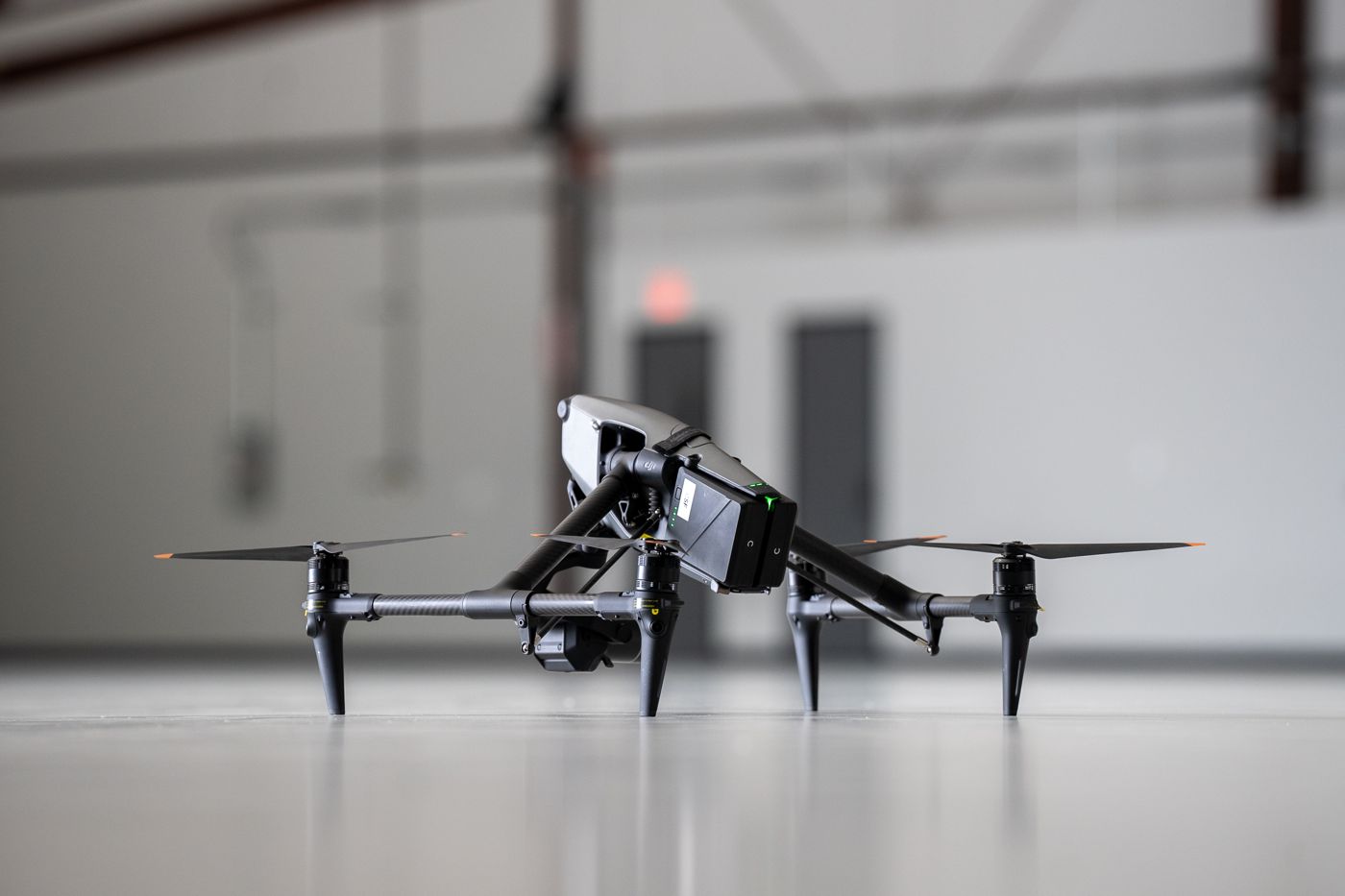XBRAND's DJI Inspire 3 on a hangar floor