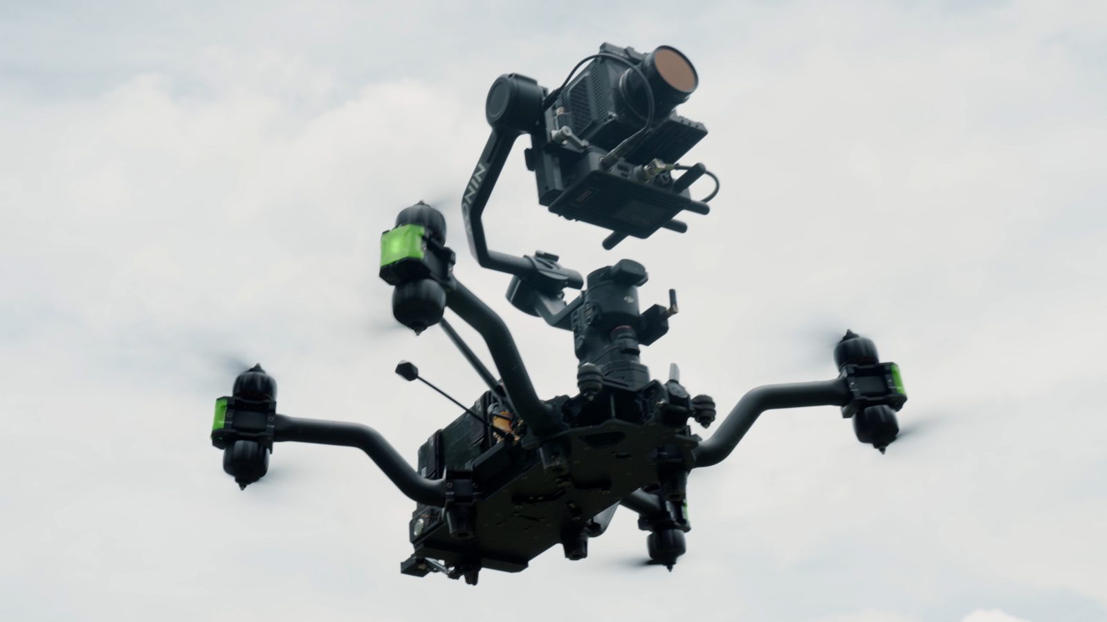 iFlight Taurus X8 Pro Max V2 in flight carrying a gimbal-mounted camera