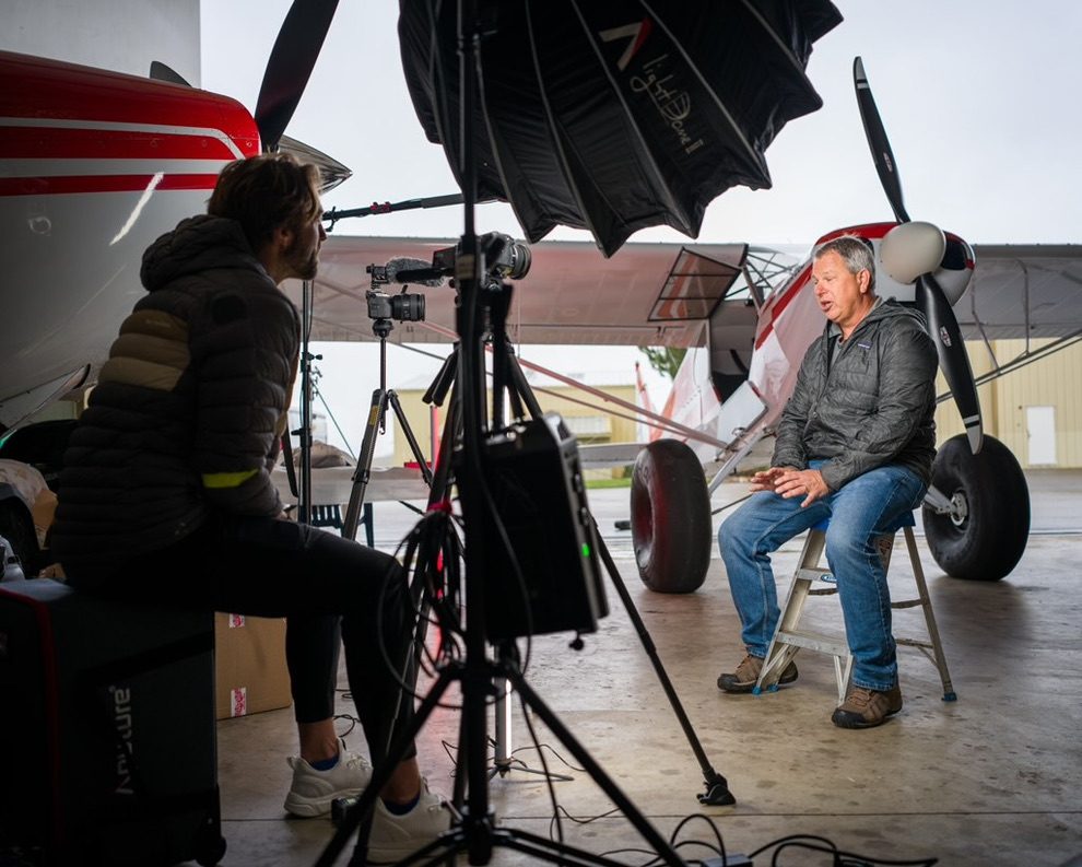 Lighting an interview