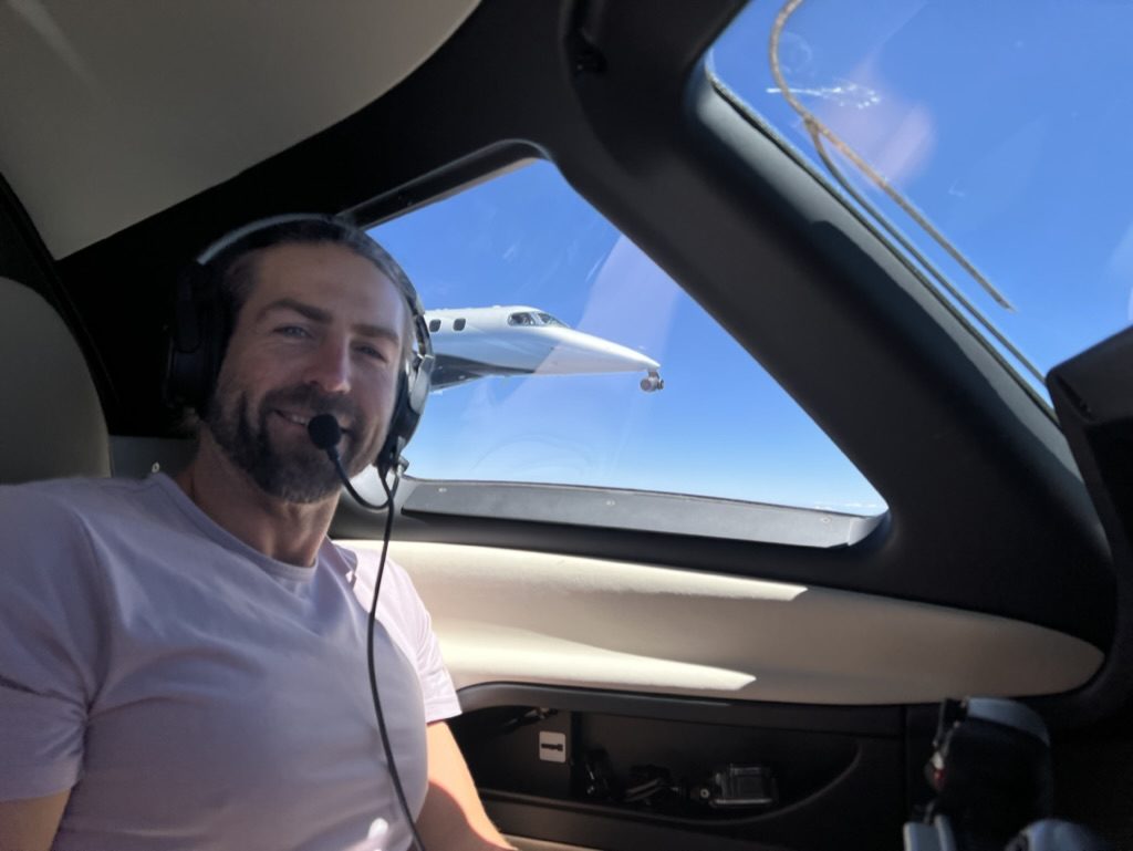 In the cockpit